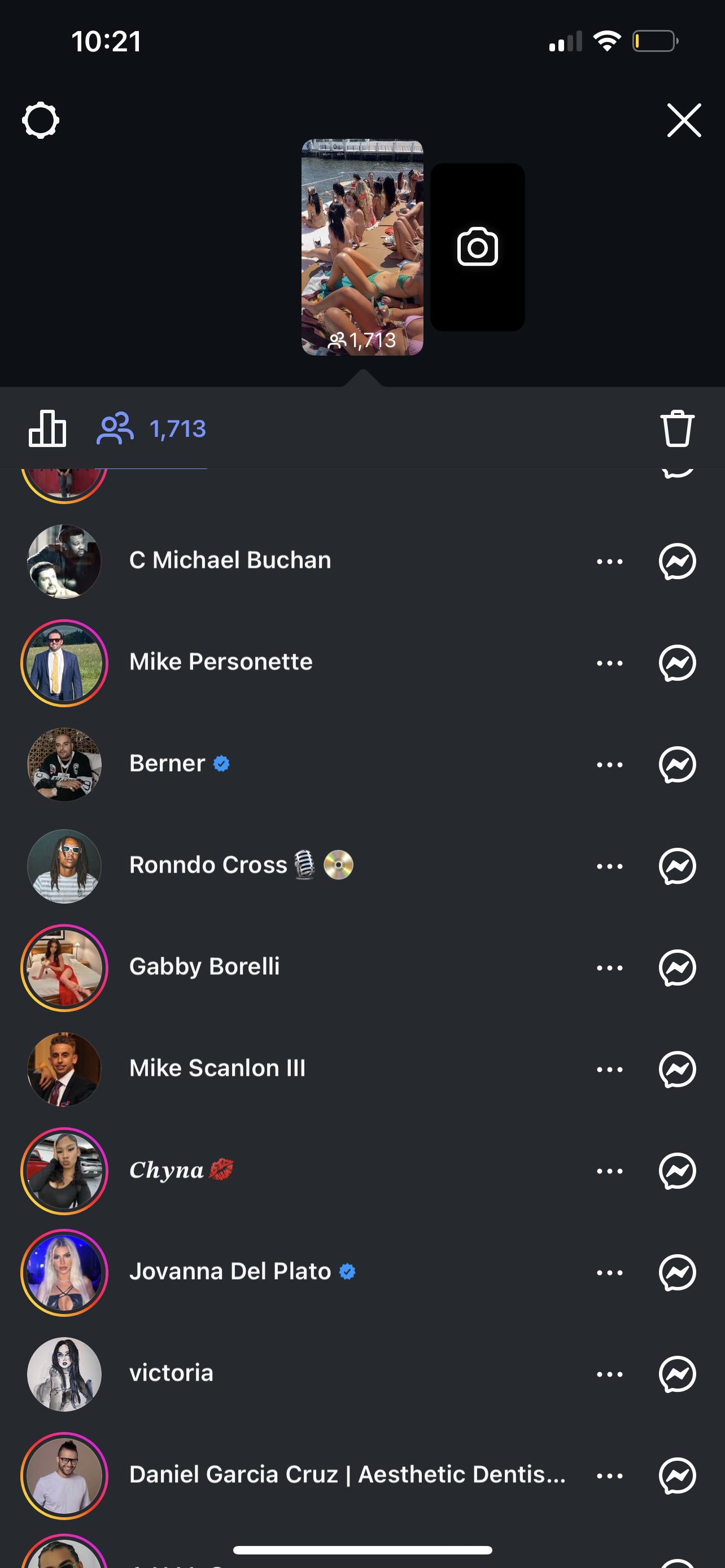 Instagram story viewers showing high engagement