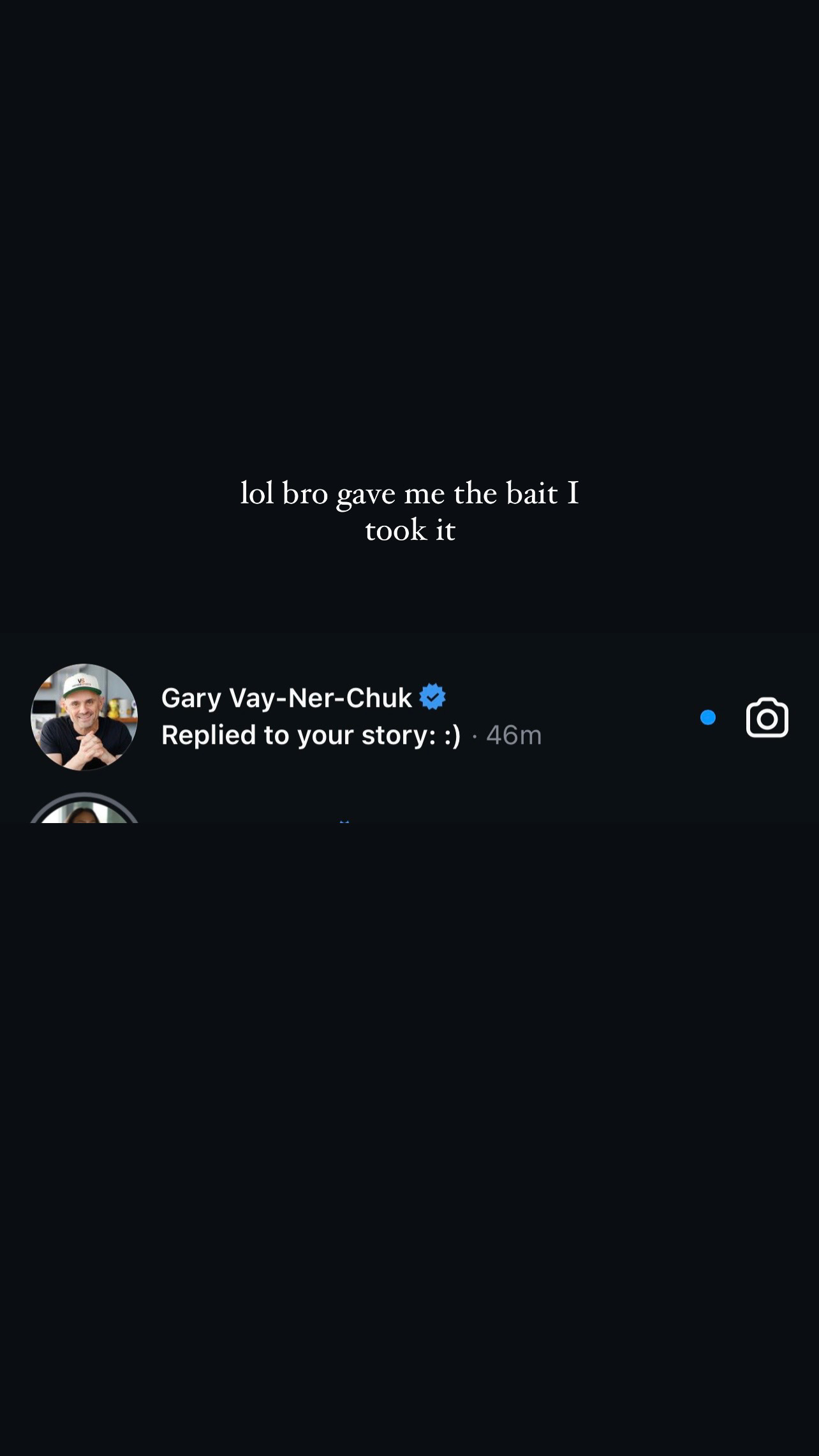 Gary Vee story reply
